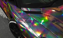 Holographic Glitter Black Rainbow Chrome Car Vinyl Wrap Sticker Decal Sheet