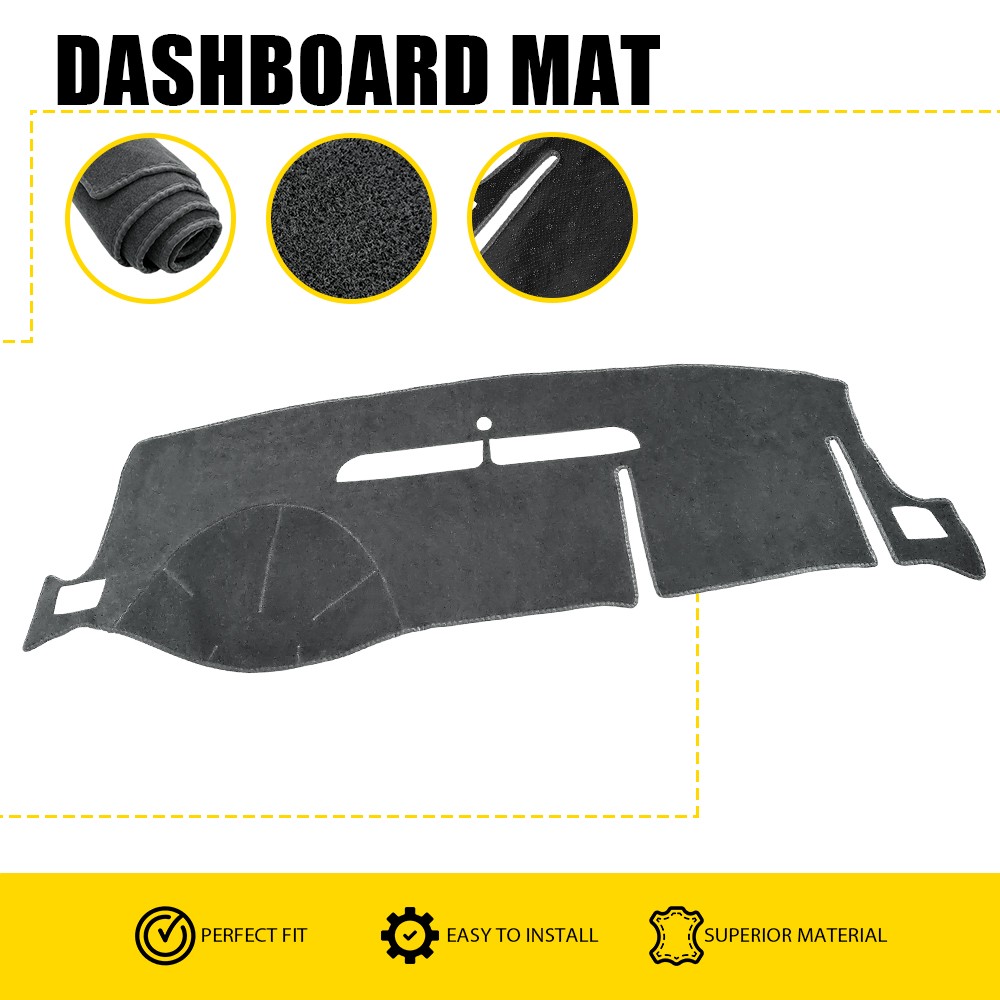 Gray Black For 07-13 Chevy Silverado GMC Sierra Cab Dashboard Cover Dash Mat Pad