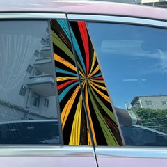 2pcs Super Fashion Colorful Car Door B Pillar Decals Center Column Sticker
