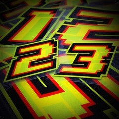 Reflective DIY Sport Racing number Numbers Car Motorcycle helmet Sticker