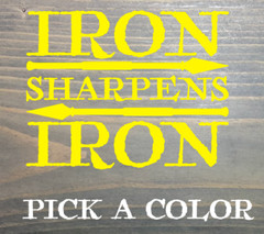 Iron Sharpens Iron Sticker Decal Die Cut Tactical Spartan Race Gym Work Out XO