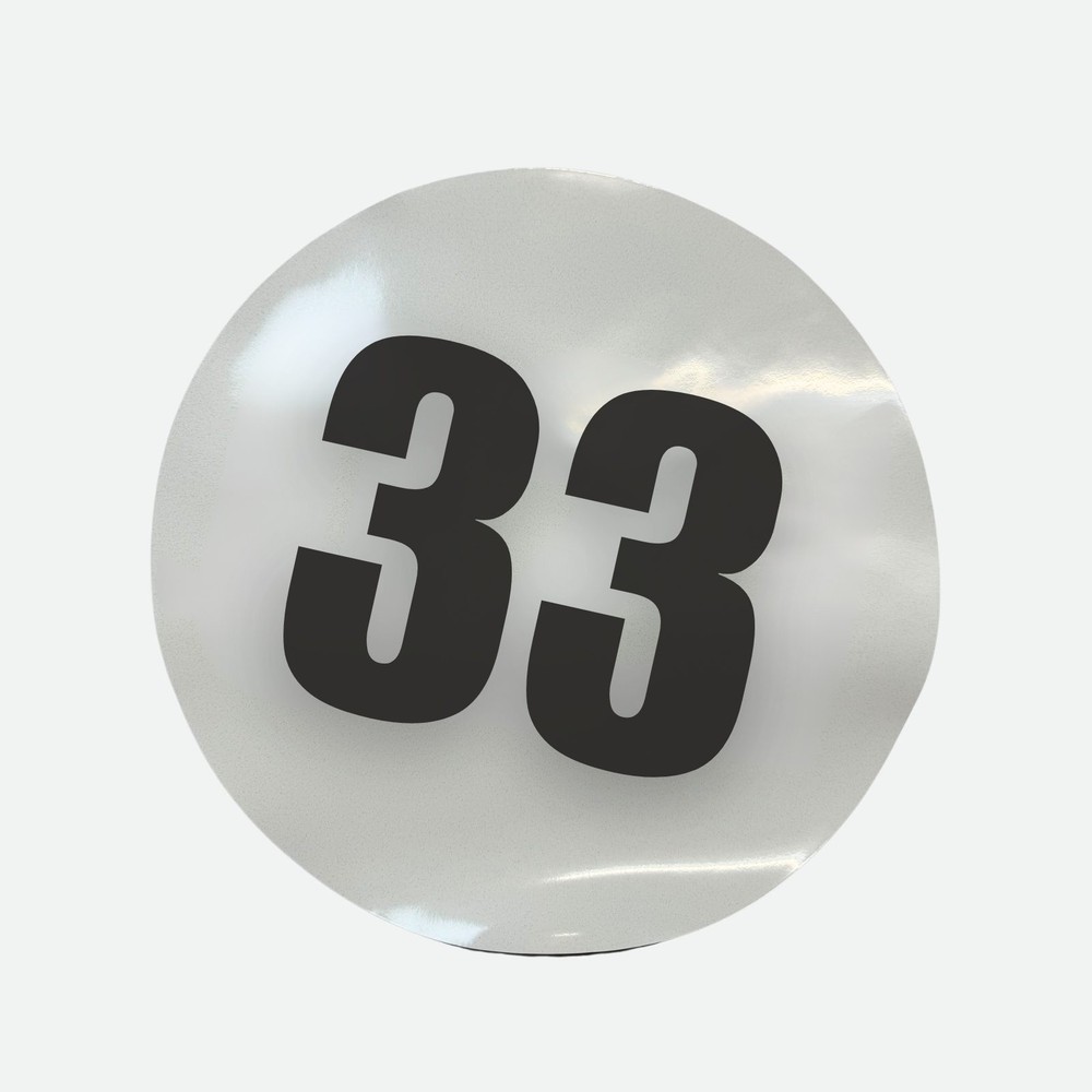 Pair of 12″ Magnetic Race Car Number 33 Circular Magnet
