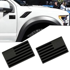 2PCS Metal USA Flag Car Truck Emblem Sticker American Flag Body Decal Accessory