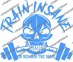 Train Insane Or Remain The Same,In 20+Colors,Fitness,Exercise,Skull,Vinyl Decal