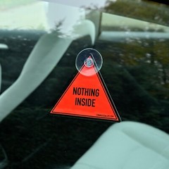 Anti Break-In Car Placard/ Sign – The Stop Seal NEW RED or YELLOW