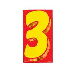 EZ Line Vinyl Decals for Cars Red Yellow Large Number Stickers 11 Dzn Windshield