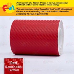 CARBON FIBER RED 4″ 102mm PIN STRIPE Car Model Streamline TAPE Vinyl Sticker