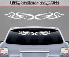 Design #122 TRIBAL SWIRL Windshield Decal Window Sticker Vinyl Graphic Banner
