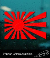 Rising Sun Flag VINYL STICKER DECAL JAPAN JAPANESE JDM RACING TUNER DRIFT CAR