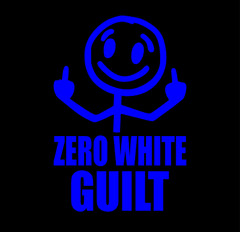 Zero White Guilt Funny Prank Vinyl Permanent Decal Sticker Car Truck Laptop JDM