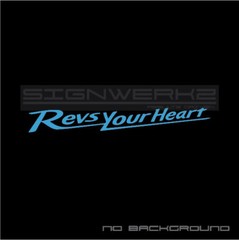 Revs Your Heart Decal sticker Yamaha moto gp YZR-500 YZM-R1 R3 R6 YZF-R1M Pair