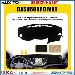 Black Dash Board Cover Mat Pad Anti-Slip For Hyundai Tucson 2016-2018 1-5X