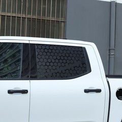 Honeycomb Rear Side Door Window Vinyls Decal Fits Toyota Tundra 2022-2026
