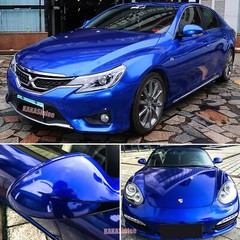 Bubble Free D Blue Car Pearl Glossy Metallic Vinyl Wrap Satin PVC Sticker ABUS