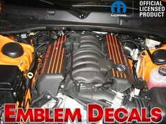 Dodge Challenger 392 Hemi Engine Decal SRT 09 2010 11 12 13 14 15 16 17 18 19