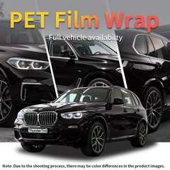 Genuine Gloss Black Vinyl Wrap Car Auto Sticker PET Film Decal Bubble Free Sheet