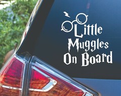 Little Muggles on Board Baby Kids Car Van Vinyl Decal Sticker