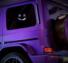 Holographic Iridescent X Eyes Stitched SMILEY FACE 5” Inch Laser Decal Sticker