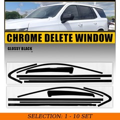 1-10Set Window Weather-Resistant Overlay for Chevrolet Tahoe 15-20 Glossy Black