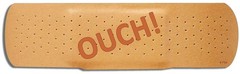 Bandage Style Ouch Bumper Sticker 3×10 Inch Vinyl Car Decal Funny