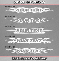 Customized Letters Decal Sticker Vinyl Graphic Windshield Window Tribal Flame