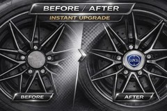 Lancia Wheel Cap Overlays 3D Domed Resin Center Cap Stickers Set of 4