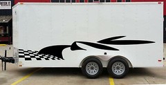 Checkered Flag Race Pickup Trailer RV Car Vinyl Decal Graphic Vehicle Truck SUV