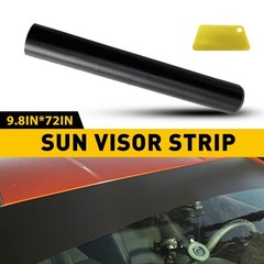 Matte Black Windshield Decal Strip Film Sun Visor Vinyl Banner Blank Sticker