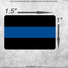 8x Thin blue line mini sticker decals license plate car police officers truck 3M