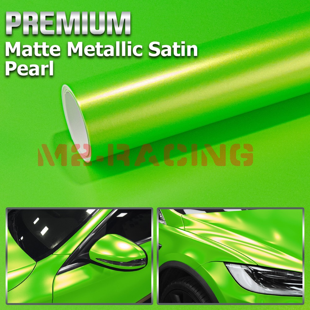 Matte Metallic Satin Pearl Car Vinyl Wrap Sticker Decal Sheet Film Air Release