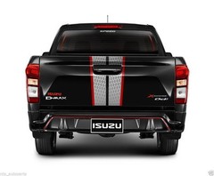SILVER RED EDGE STICKER X-SERIE FRONT REAR TAILGATE FOR ISUZU D-MAX DMAX 2012 15
