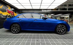【Satin Chrome】 Blue Matte Metallic Car Vinyl Wrap Sticker Air Release Sheet Film