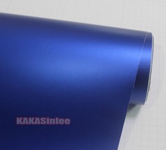 65FT Stretch Entire SUV Car Wrap Satin Matte Chrome Film Vinyl Sticker Blue US