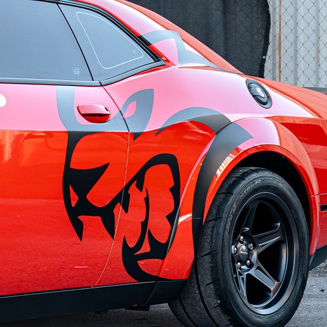 XL Hellcat Decal Both Sides Dodge Charger Challenger | Vinyl Sticker Pair