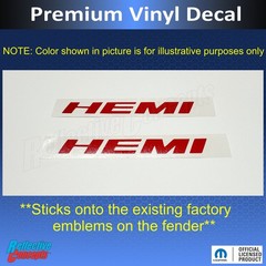 HEMI Fender Badge Overlay Decals (pair) – 2011-2019 Dodge Charger