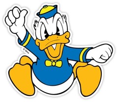 Donald Duck angry sticker decal 5″ x 4″