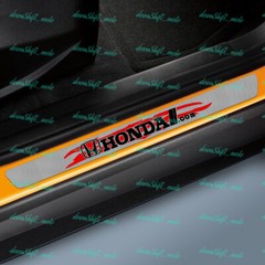 4PCS Carbon Fiber Car Door Scuff Sill Cover Panel Step Protector For HONDA NEW