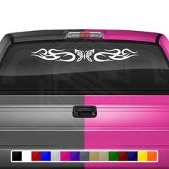 122-01 BUTTERFLY Windshield Decal Window Sticker Vinyl Graphic Tribal Butterfly