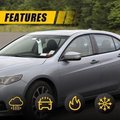 Black Delete Blackout Window Overlay Vinyl Sticker For Acura TLX 2015-2020 1-10