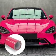 5FTx50FT PET Gloss Crystal Beetroot Purple Vinyl Wrap Self-Adhesive Air Release