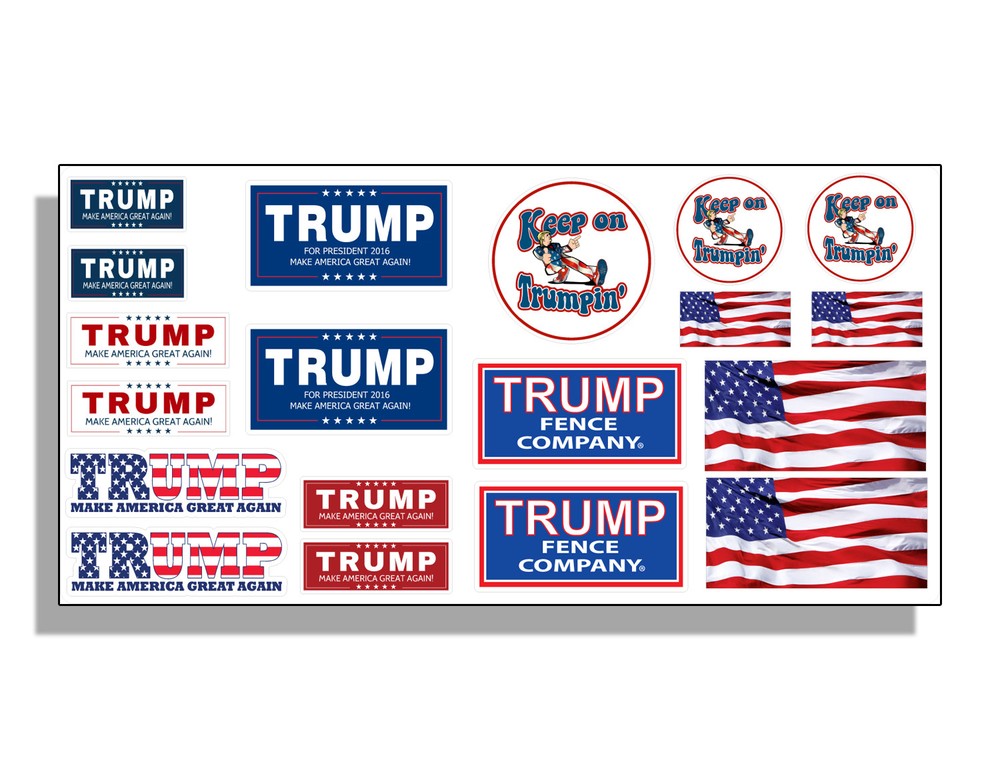 Trump R/C 1/10th Scale Bumper Sticker Decal Body Crawler vinyl Sheet 1:10 RC