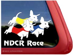 NDCR Race – Dachshunds Racing Window Decal