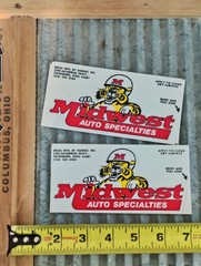 2 Vintage Original Classic Midwest Racing Decals 80’s Not Replicas ONE SET LEFT!