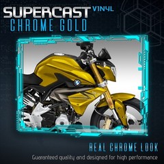 Supercast Flex Stretch Mirror Chrome Vinyl Wrap Sticker Roll Air Release – Gold