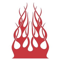 FLAME HOOD #H49 DECAL VINYL GRAPHIC CAR TRUCK VEHICLE FIRE AUTO VAN SUN BLAZE