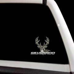 Whitetail Deer Hunting Silverado Camouflage Decal Truck Bow Case Window Sticker