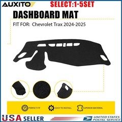 Black Dashboard Cover Pad Mat For Chevrolet Trax 24 25 Non-Slip Dash Board 1-5X