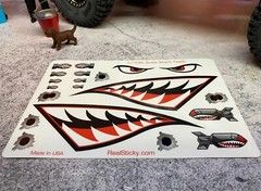 Shark Teeth R/C RC 1:10 Scale Sticker Eye Mouth Missile Plain Bomb Graphic Decal