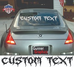 Custom Text Decal fits Hyundai Elantra Window Banner Decal. Universal Fit