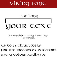 Custom YOUR TEXT Vinyl Decal Sticker NAME Personalized Lettering VIKING FONT